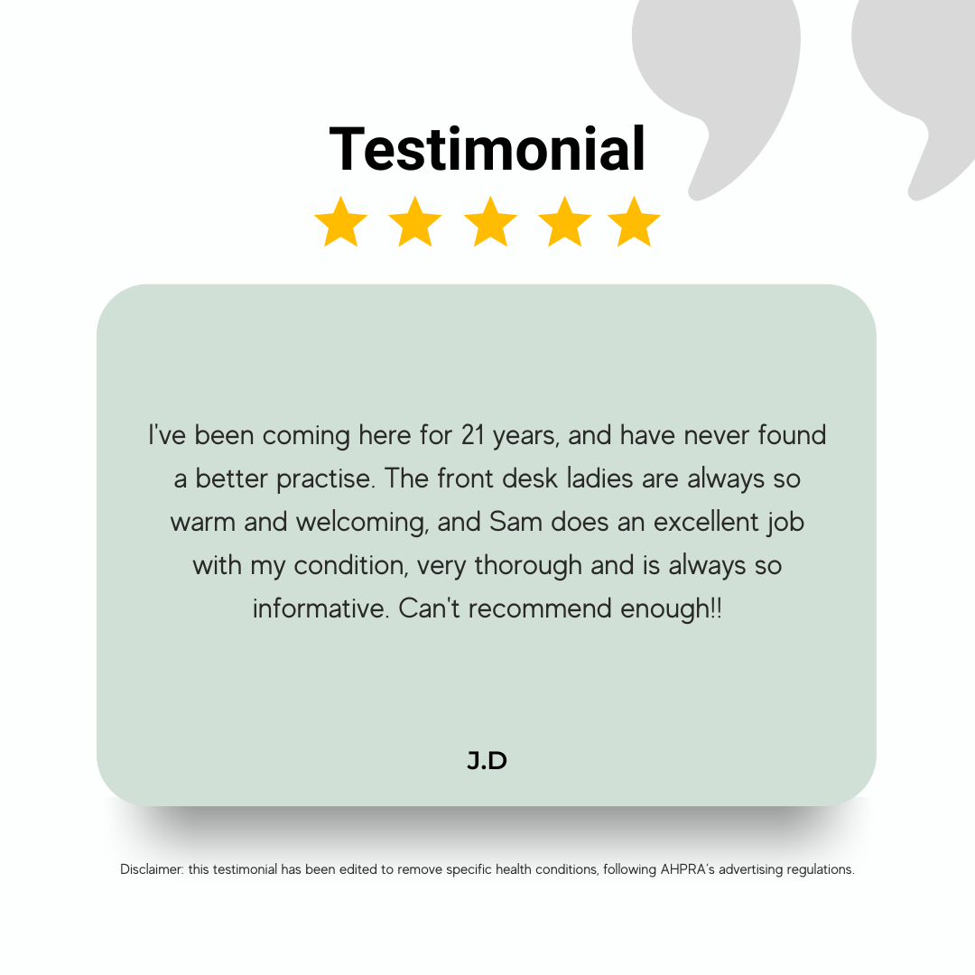 Patient testimonial JD